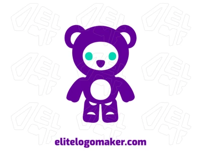 Cool abstract logo featuring a toy bear, combining playful elements with modern design for a unique and fun look.