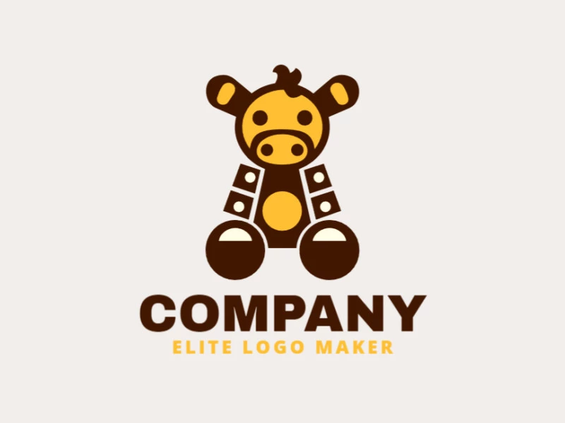 A charming logo featuring a playful toy cow, designed with a childish flair to evoke joy and nostalgia.