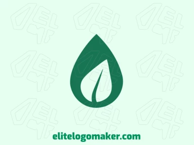 An editable minimalist logo featuring elegant tree leaves, designed with clean lines to create a fresh and natural aesthetic.