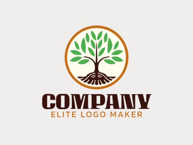 A minimalist logo depicting a serene tree with leaves, symbolizing growth and harmony.