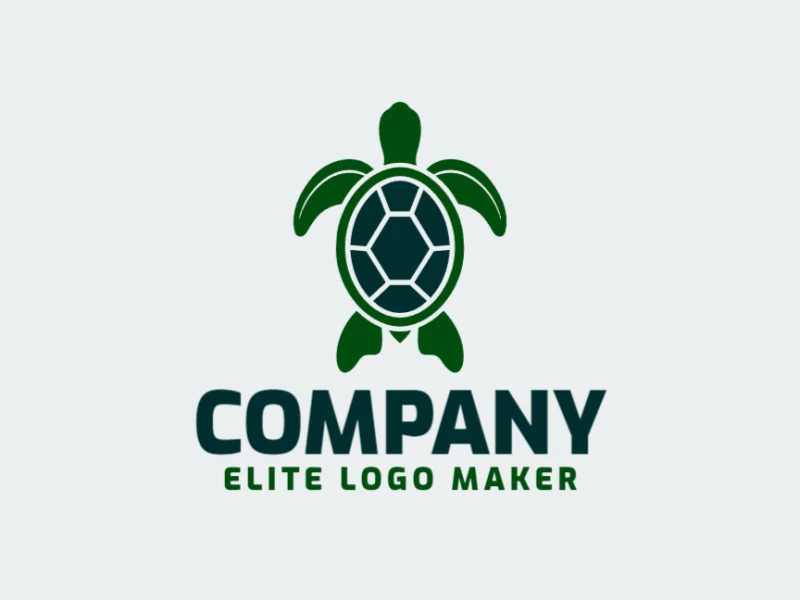 A symmetrical logo design featuring a charming turtle, symbolizing stability and resilience, ideal for a brand that values balance and endurance.