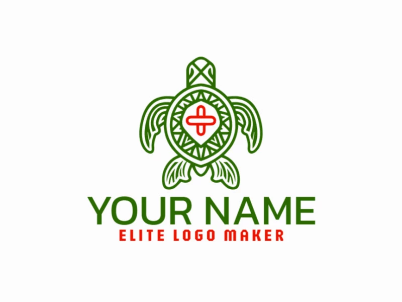 A beautiful and original logo featuring a symmetric turtle design.