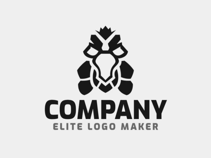 Logo ready in the shape of a vulture composed of creative design and simple style.