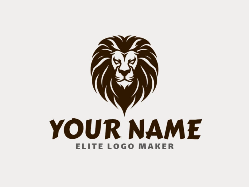 A mascot-style logo features a warrior lion, designed to be a perfect logo template with a bold and dynamic appearance.