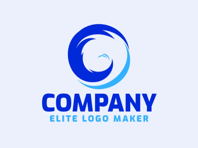 Ideal logo for different businesses in the shape of waves, with creative design and minimalist style.