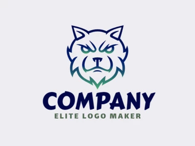 A flashy mascot logo featuring a wild cat, perfect for bringing your idea to life.