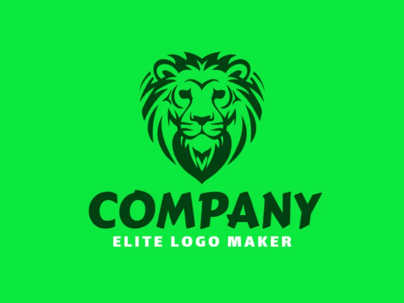 A wild lion logo featuring a tribal style, perfect for creating a bold and fierce brand identity.