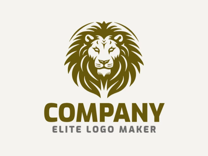 The symmetrical logo showcases a wild lion in all its glory. With its piercing gaze and majestic mane, the king of the jungle is a true icon. The warm brown color scheme adds a touch of earthy authenticity.