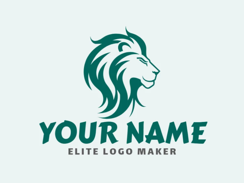 A minimalist logo showcasing a wild lion head, symbolizing strength and leadership, designed to represent a powerful business idea.