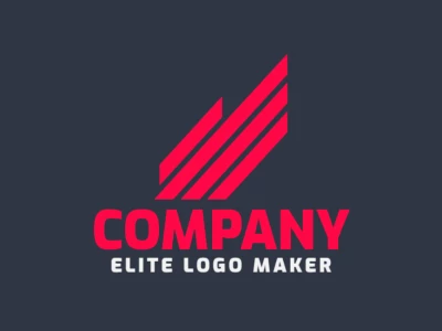 A minimalist wing logo with clean lines, delivering a unique brand identity through its elegant and streamlined design.