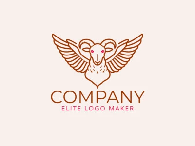 An abstract representation of a winged goat, blending creativity and symbolism into a unique and captivating logo.