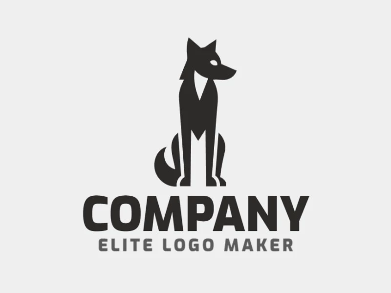 A captivating logo featuring a majestic wolf, evoking strength, intelligence, and leadership.