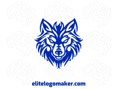 A cheap and symmetrical wolf design that forms the initial letter, offering a simple yet effective logo concept.