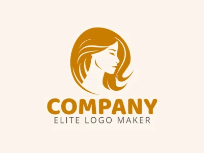 Creative logo in the shape of a woman with a refined design and abstract style.