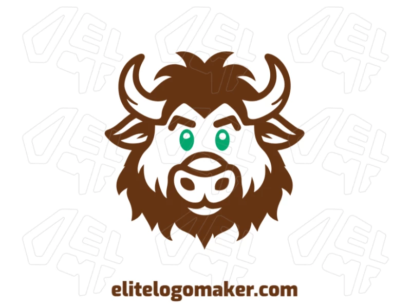 Young Bull With Horns - Create Your Brand Symbol Online Customizable mascot design featuring a young bull with horns, perfect for creating a unique and memorable brand symbol online.