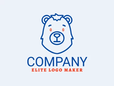 A minimalist logo featuring the head of a young polar bear, with clean lines and a simple design that conveys calm and purity.