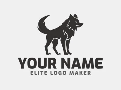 Un logotipo de mascota prominente y elegante con un gran lobo, diseñado con líneas audaces y detalles refinados para crear una identidad visual impactante y memorable.