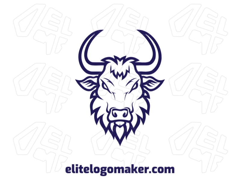 Cabeza De Toro Con Diseño Abstracto - Creador De Logotipos Premium Genera un logotipo único con cabeza de toro de diseño abstracto en estilo mascota, ideal para la creación de logotipos premium e impactantes.