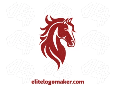 Diseño de logotipo con cabeza de caballo abstracta y pictórica, creado para diversos propósitos con atractivo visual moderno y artístico.