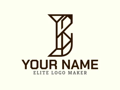 Un logotipo de letra inicial refinado y elegante con la letra “B” abstracta, creado por un quick logo maker para ofrecer una identidad de marca sofisticada y atemporal.