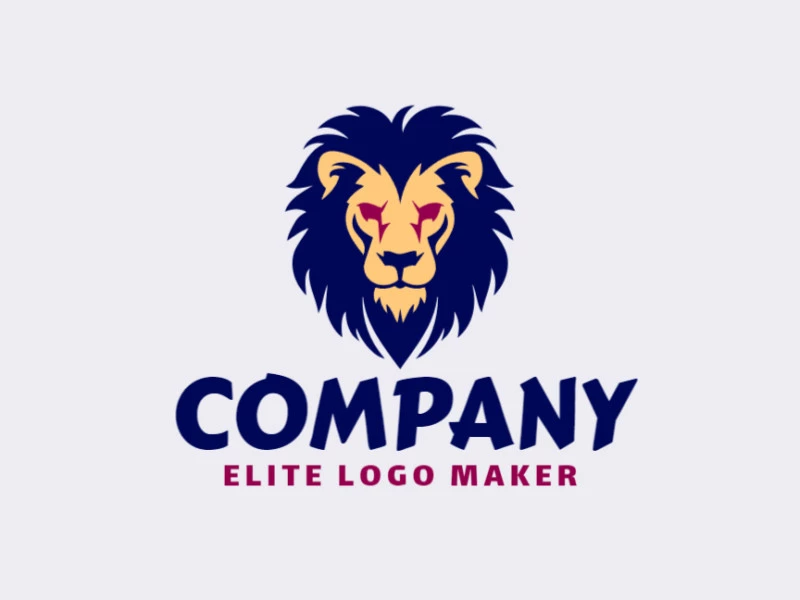 Un logotipo ilustrativo con un majestuoso león africano, combinando detalles artísticos con colores vibrantes para crear una identidad de marca impactante y memorable.