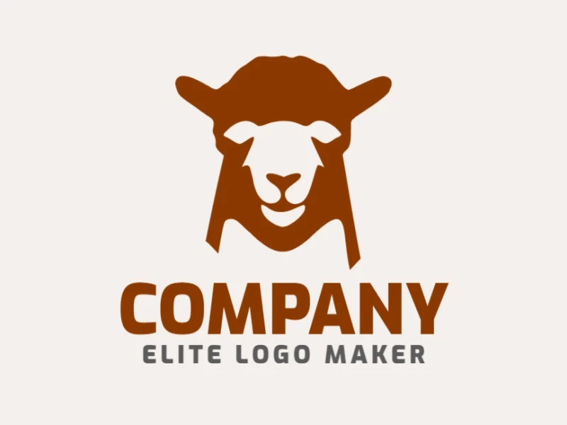 Logotipo moderno en forma de una cabeza de alpaca con diseño profesional y estilo minimalista.