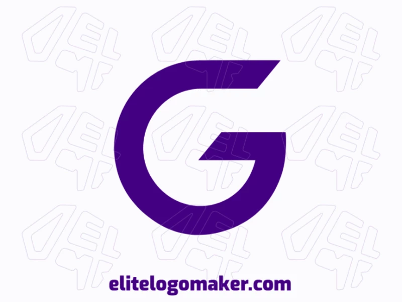 Logotipo refinado de la letra alfabética "G" con diseño minimalista, elaborado en un elegante estilo de letra inicial para una apariencia moderna y sofisticada.