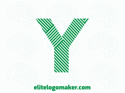 Diseño de logotipo abstracto con la letra 'Y' del alfabeto con varias franjas, capturando un concepto único con elementos visuales modernos y dinámicos.