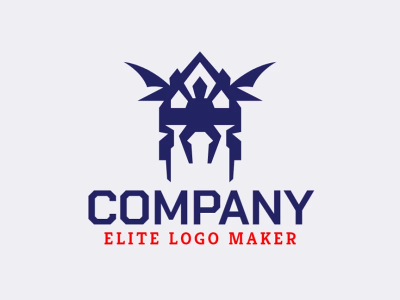 Logotipo ideal para diferentes empresas en forma de una hormiga, con un estilo simétrico.