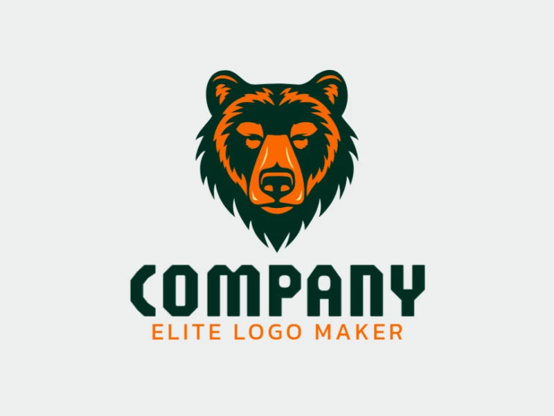 Un diseño de logotipo ilustrativo y juguetón con un oso, encarnando fuerza y accesibilidad.