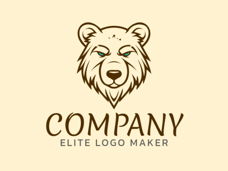 Un logotipo simple pero impactante con una cabeza de oso, diseñado para transmitir fuerza y ​​fiabilidad para una identidad de marca distintiva e inolvidable.