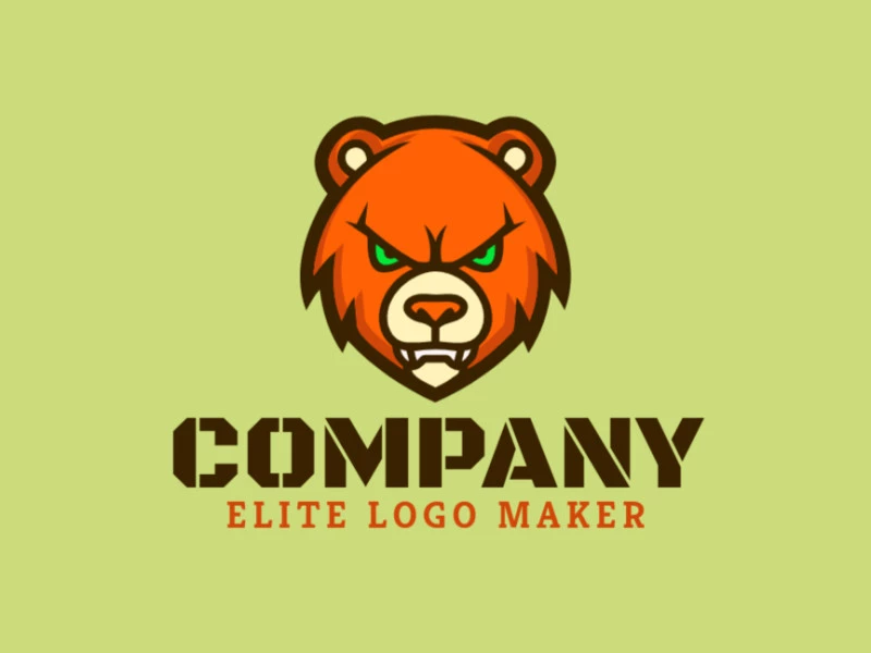 Un logotipo de estilo mascota con la cabeza de un oso, encarnando fuerza y carácter.