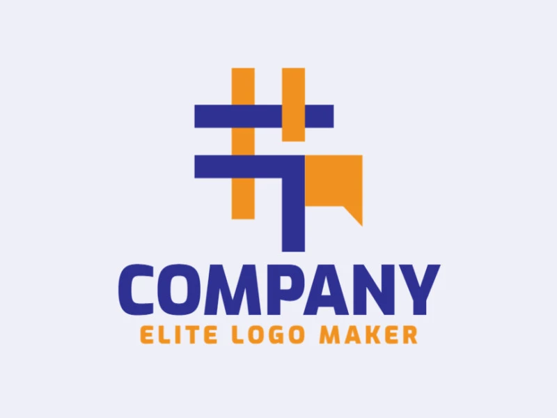 Cree un logotipo memorable para su negocio en forma de un pájaro combinado con una hashtag con un estilo minimalista y un diseño creativo.