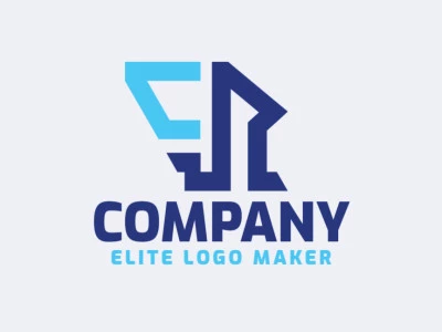 Logotipo ideal para diferentes negocios en forma de un pájaro combinado con una letra "R", con diseño creativo y estilo minimalista.