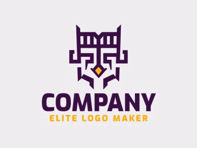 Crear su logotipo en línea con la forma de un pajarito, con colores personalizables y estilo animal.