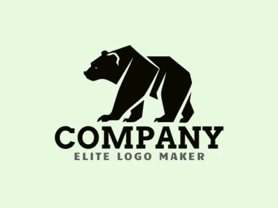 Un logotipo minimalista que presenta la elegante silueta de un oso negro, diseñado para una presencia de marca limpia y moderna.