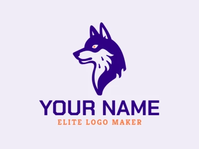 Este logo presenta un lobo azul distinguido en estilo animal, ofreciendo un diseño económico y adecuado para marcas que buscan una identidad audaz y única.