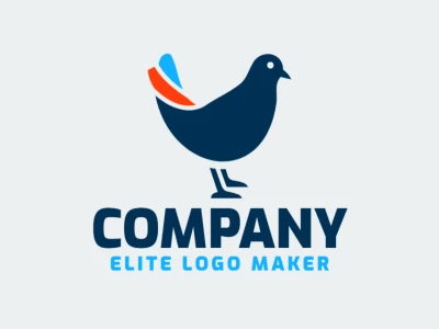 Un logotipo minimalista con la forma de un mirlo azul, diseñado con líneas limpias para crear una identidad de marca simple, elegante y reconocible.