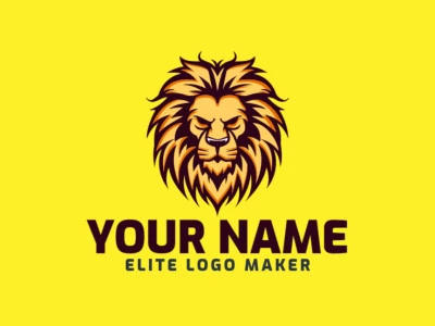 Un logotipo de mascota dinámico y personalizable con un león valiente, que ofrece un diseño diferente y audaz perfecto para cualquier marca.