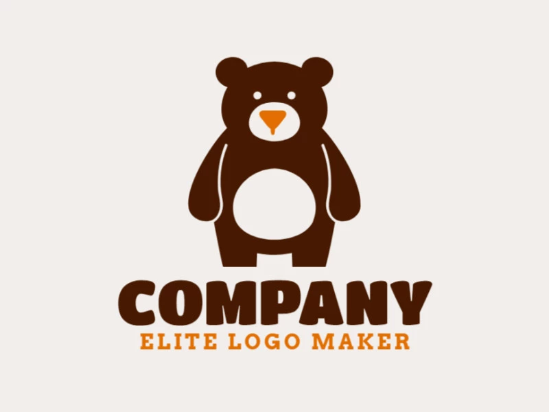 Un diseño de logotipo adorable que presenta un oso marrón, ideal para marcas que buscan una imagen amigable y accesible.