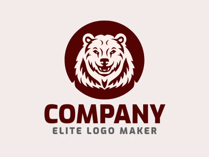 El entrañable logotipo de mascota presenta un encantador oso marrón como su elemento principal. La cálida paleta de colores marrón y beige agrega un toque de amistad al diseño.