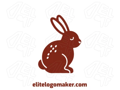 Logotipo de conejo marrón en estilo mascota diseñado para generar presencia de marca con un aspecto amigable y accesible.