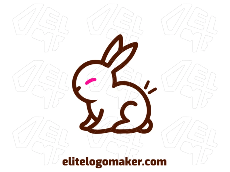 Conejo Marrón Con Apariencia Agradable Logotipo Interesante Y Profesional Un conejo marrón con apariencia agradable y llamativa, diseñado en estilo minimalista, con colores suaves y naturales para un look tranquilo pero dinámico.