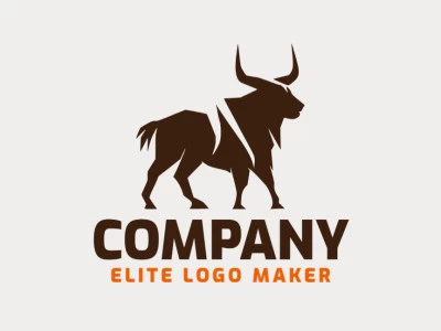 Logotipo profesional en forma de un toro con un estilo abstracto, el color utilizado fue el marrón.