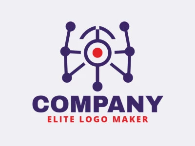 Crear su logotipo en línea con la forma de una cámara con colores personalizables y estilo abstracto.