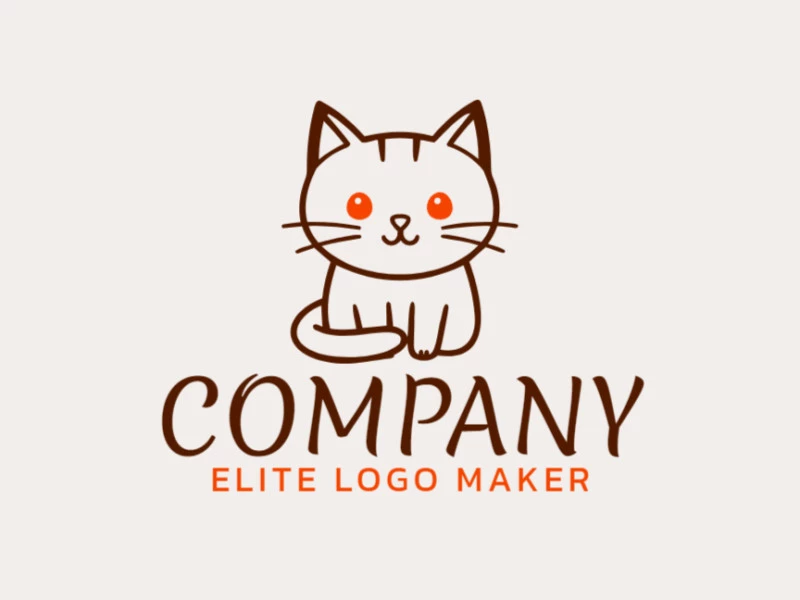 Diseño de logotipo minimalista con una elegante silueta de gato, capturando la estética moderna y la simplicidad, ideal para una marca limpia.