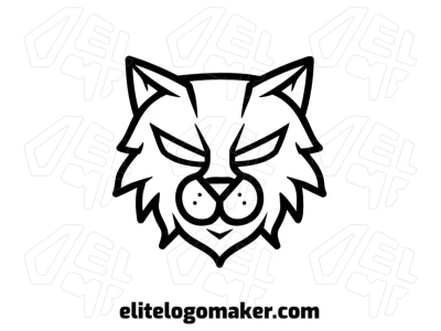 Un diseño simétrico de un gato con detalles refinados, ideal para diversos propósitos, ofreciendo una apariencia elegante y equilibrada.