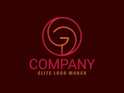 Un logotipo elegante de letra 'G' circular con un degradado vibrante de naranja y rojo, que representa dinamismo y pasión, perfecto para una identidad de marca audaz e impactante.