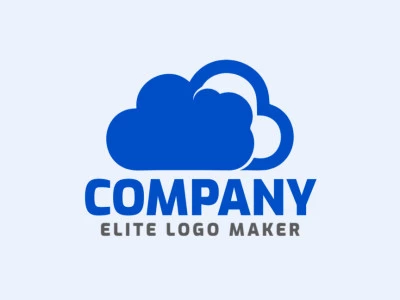 Un diseño de logotipo pictórico minimalista que presenta una nube limpia, evocando simplicidad y claridad.