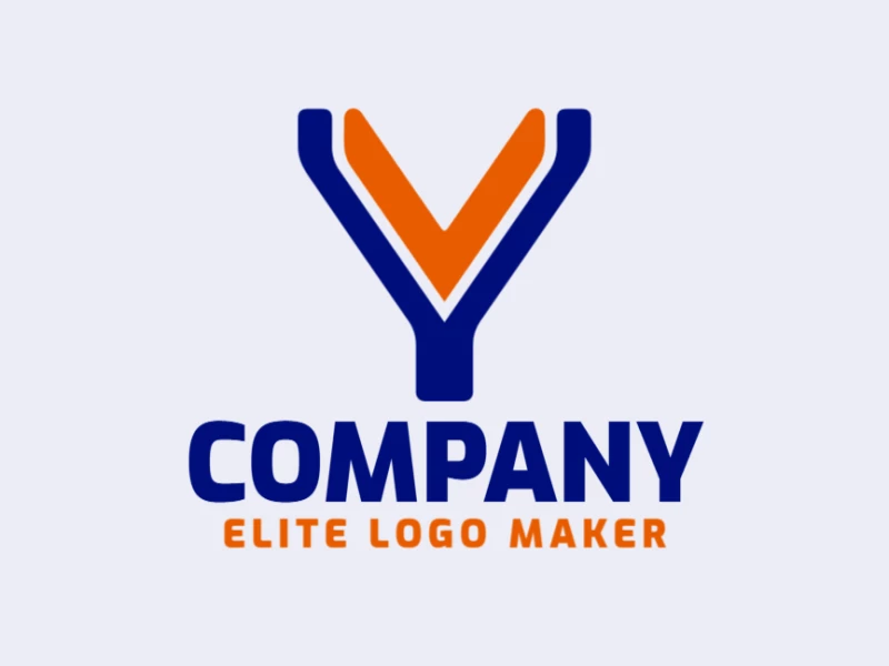 Un logo inspirador y minimalista con la letra corporativa "Y", diseñado con líneas limpias y un toque moderno para representar el profesionalismo.